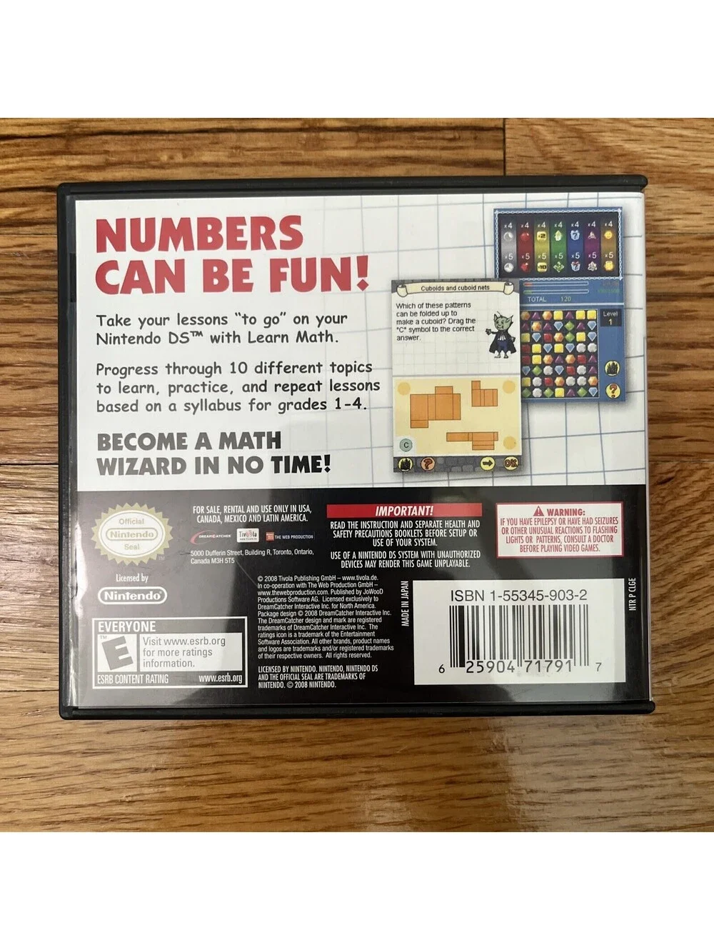 Nintendo DS Learn Math: Grade School Math 2009 Complete
